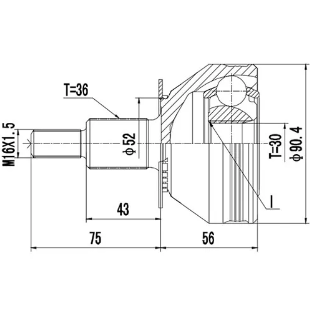 

ZIKMAR ШРУС наружный z88475r