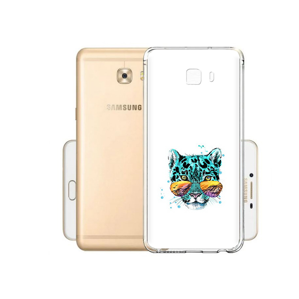 

Чехол MyPads Tocco для Samsung Galaxy C9 Pro голубой лео, Прозрачный, Tocco