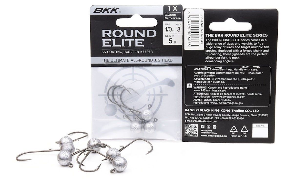 

Джиг-головка BKK Round Elite-Classic Bait Keeper (A-EA-3073) -12g, #1 (3шт)