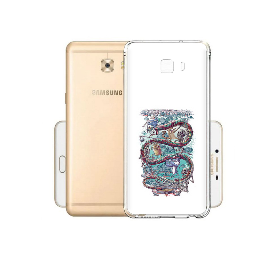 

Чехол MyPads Tocco для Samsung Galaxy C9 Pro время приключений страшилка, Прозрачный, Tocco