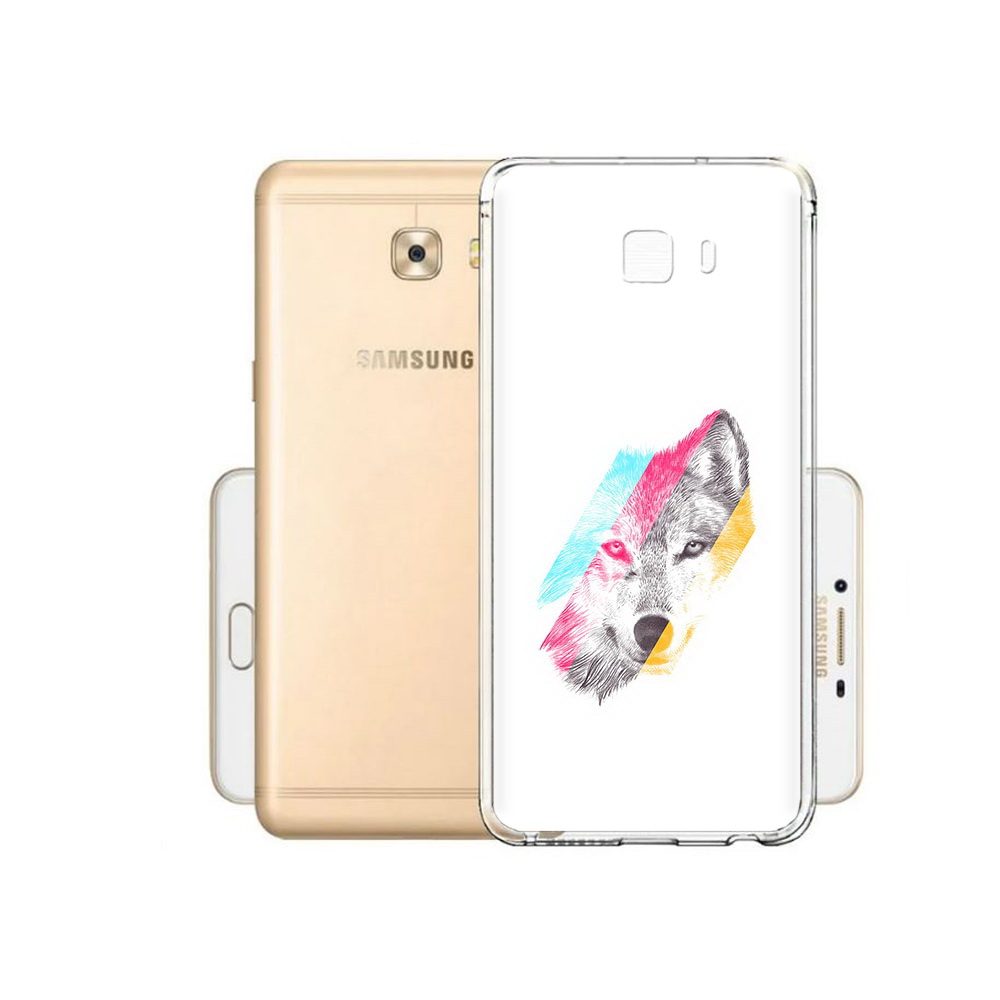 

Чехол MyPads Tocco для Samsung Galaxy C9 Pro волк градиент, Прозрачный, Tocco