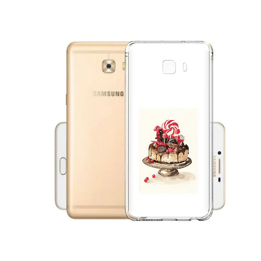 

Чехол MyPads Tocco для Samsung Galaxy C9 Pro вкусный торт, Прозрачный, Tocco