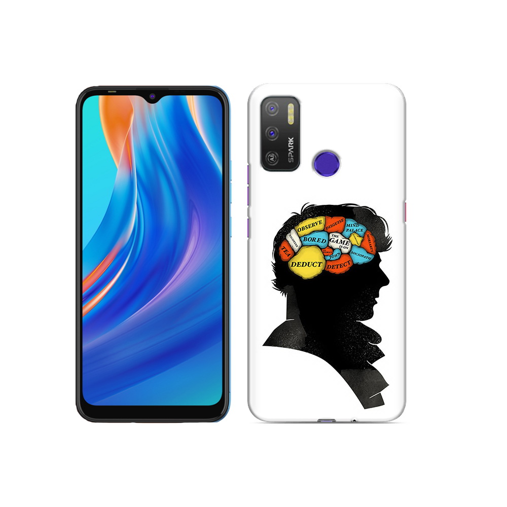 

Чехол MyPads Tocco для Tecno Spark 5 Air темный рисунок, Прозрачный, Tocco