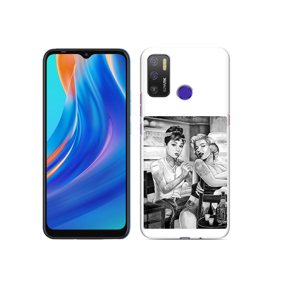 

Чехол MyPads Tocco для Tecno Spark 5 Air тату мастер, Прозрачный, Tocco