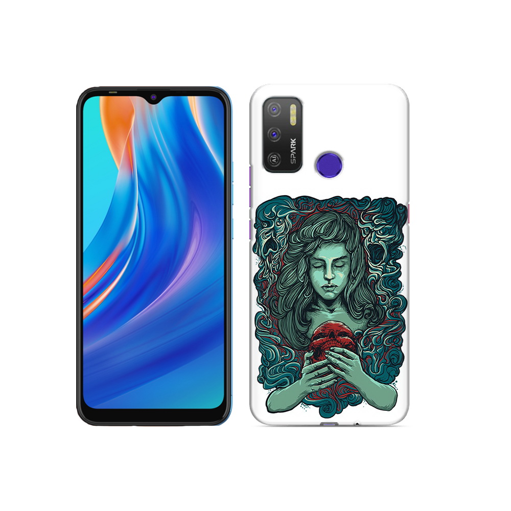 

Чехол MyPads Tocco для Tecno Spark 5 Air спящая девушка, Прозрачный, Tocco