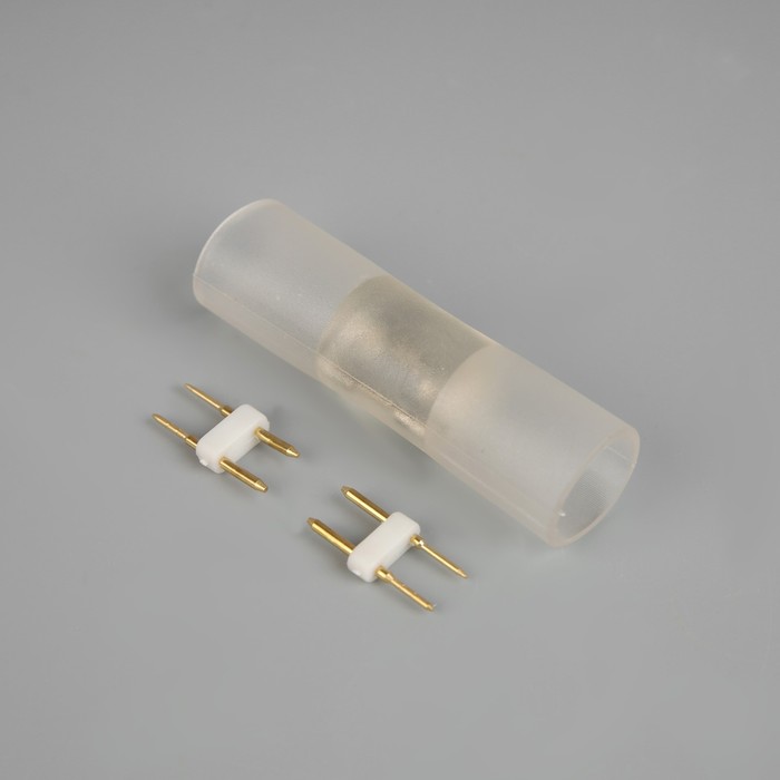 Коннектор прямой для D-образного неона, 16х16 мм, Набор 5 штук