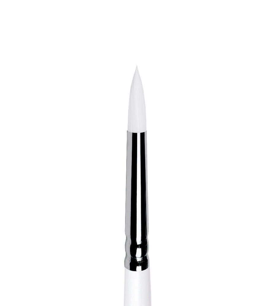 

1B10W - Кисть из белой синтетики №1, круглая, короткая ручка
