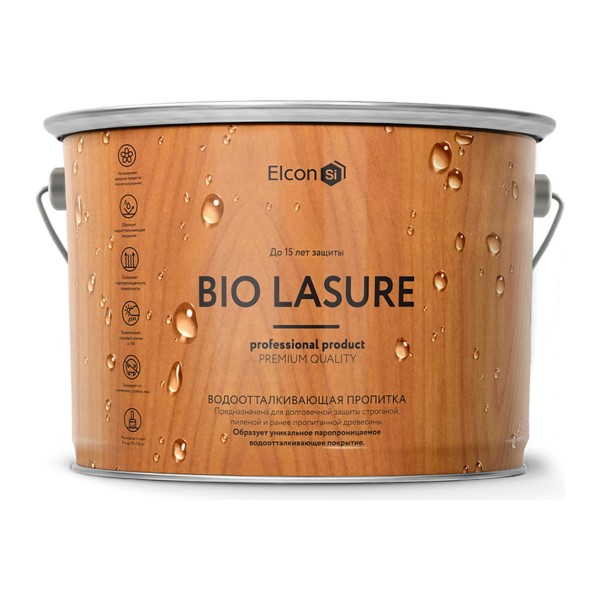 Водоотталкивающая пропитка  для дерева Elcon Bio Lasure (палисандр; 2 л) 00-00461948 пропитка veres gold lazura 9 палисандр 10 л 1 45286