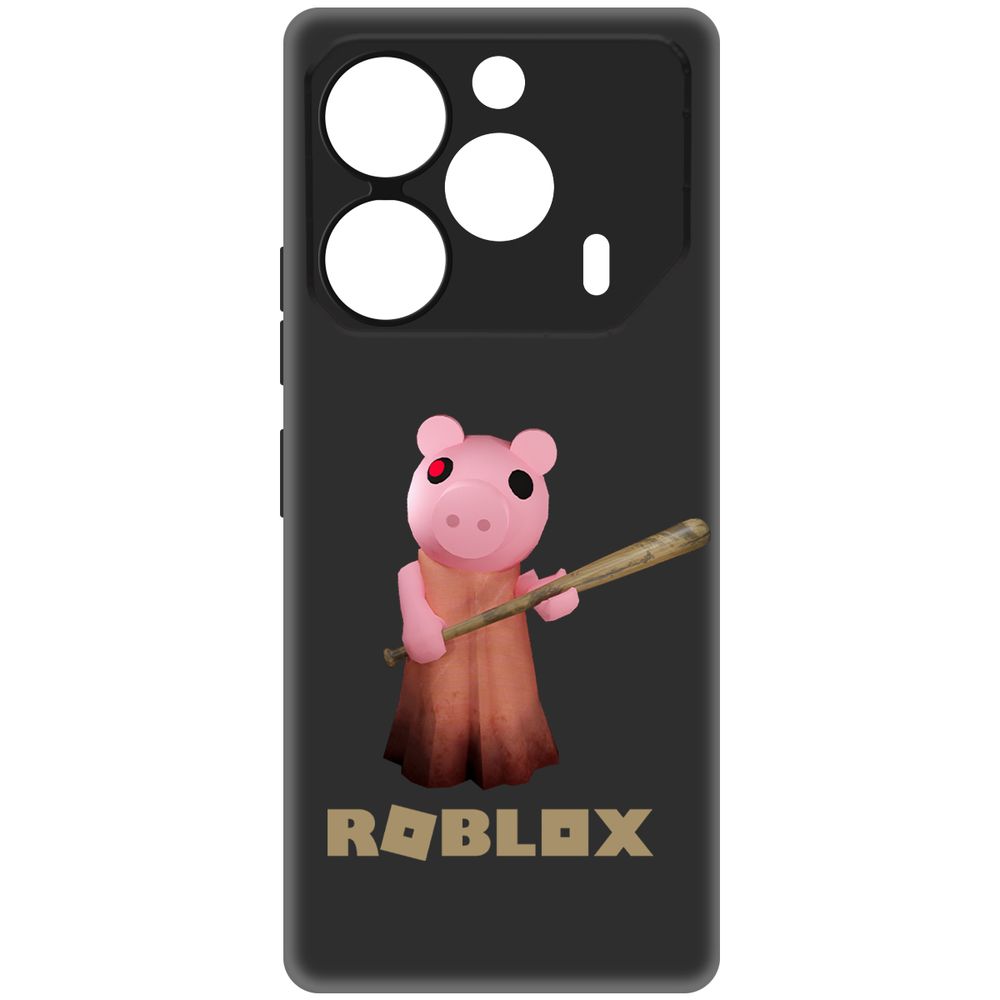 

Чехол-накладка Krutoff Soft Case Roblox-Пигги для TECNO Pova 6 черный