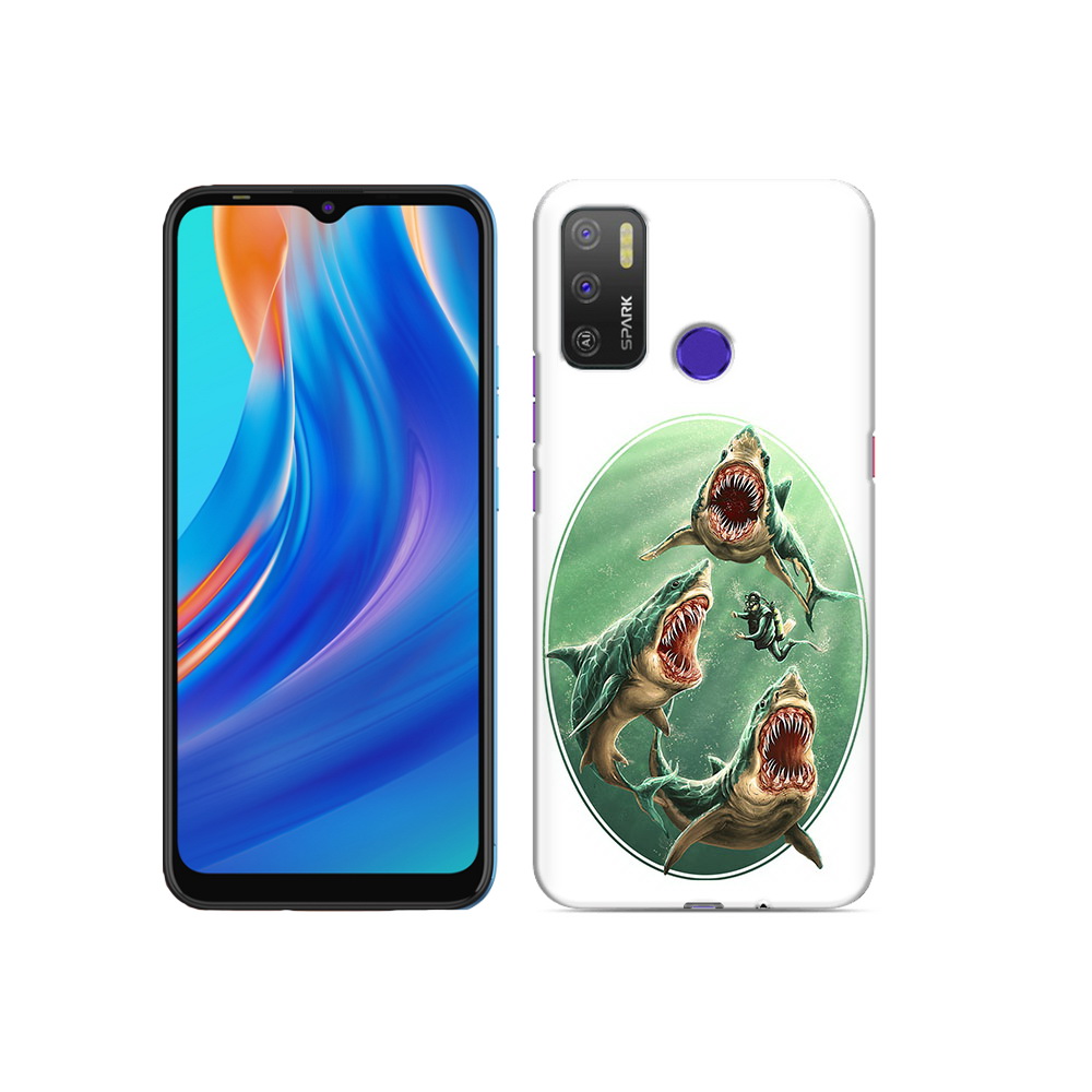 

Чехол MyPads Tocco для Tecno Spark 5 Air синяя бездна, Прозрачный, Tocco