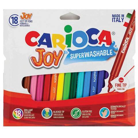 

Набор фломастеров Carioca "Joy", арт. 152096, 18 цв х 3 упак., Разноцветный