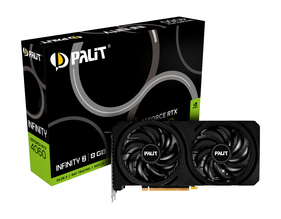 Видеокарта Palit GeForce RTX 4060 Infinity 2 (NE64060019P1-1070L) черный