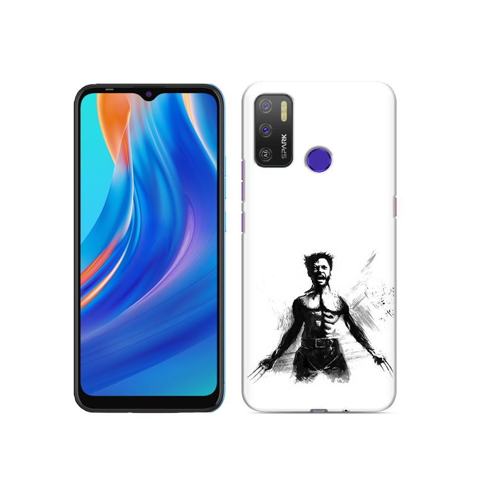 

Чехол MyPads Tocco для Tecno Spark 5 Air росомаха, Прозрачный, Tocco