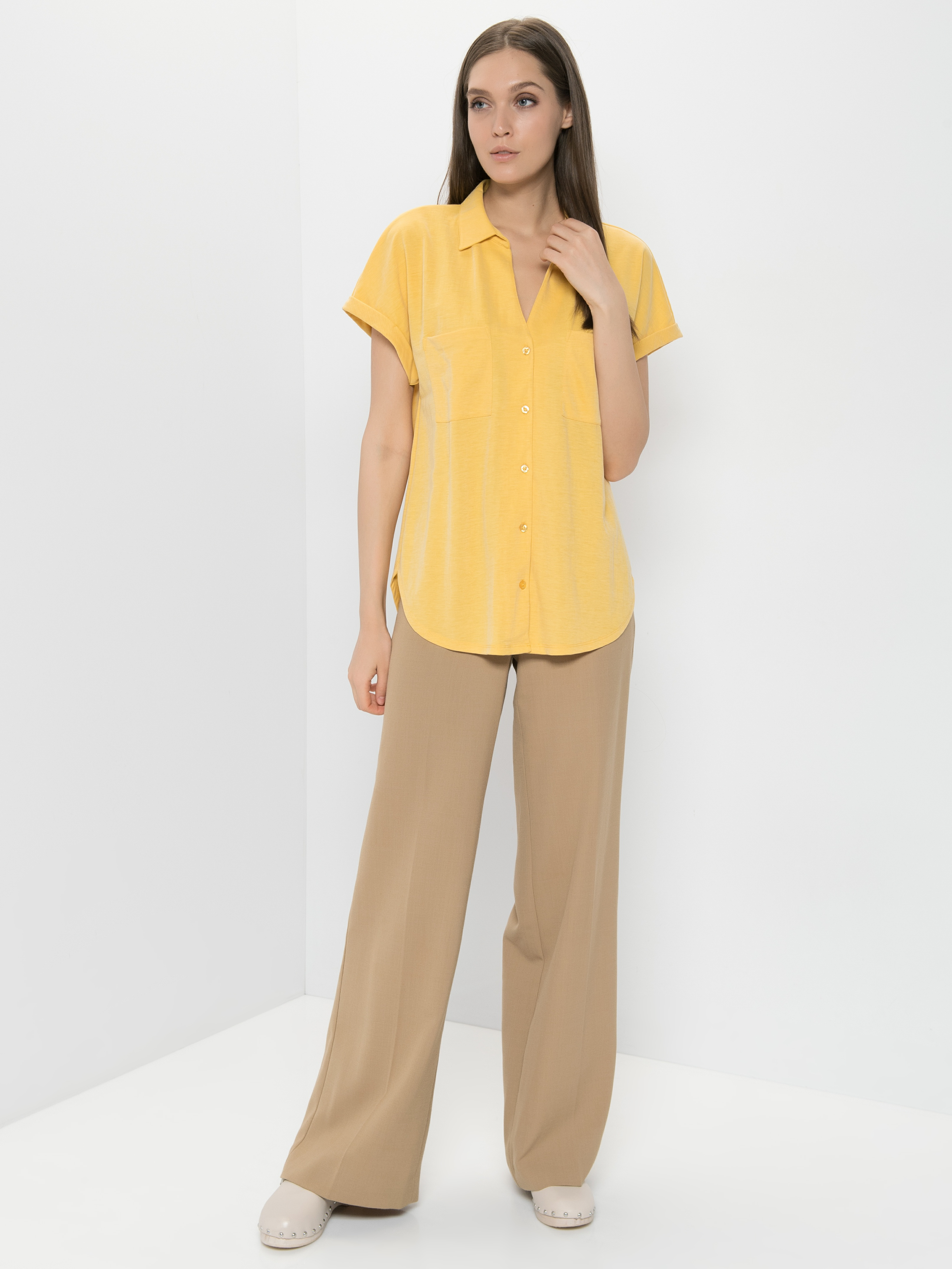 

Рубашка женская Gerry Weber 670114-44010-40210 желтая 48, 670114-44010-40210
