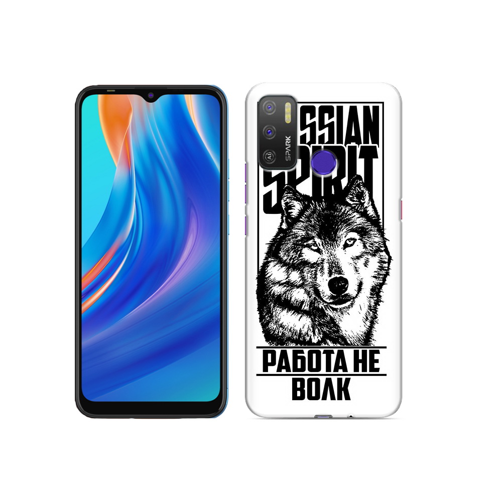 

Чехол MyPads Tocco для Tecno Spark 5 Air работа не волк, Прозрачный, Tocco