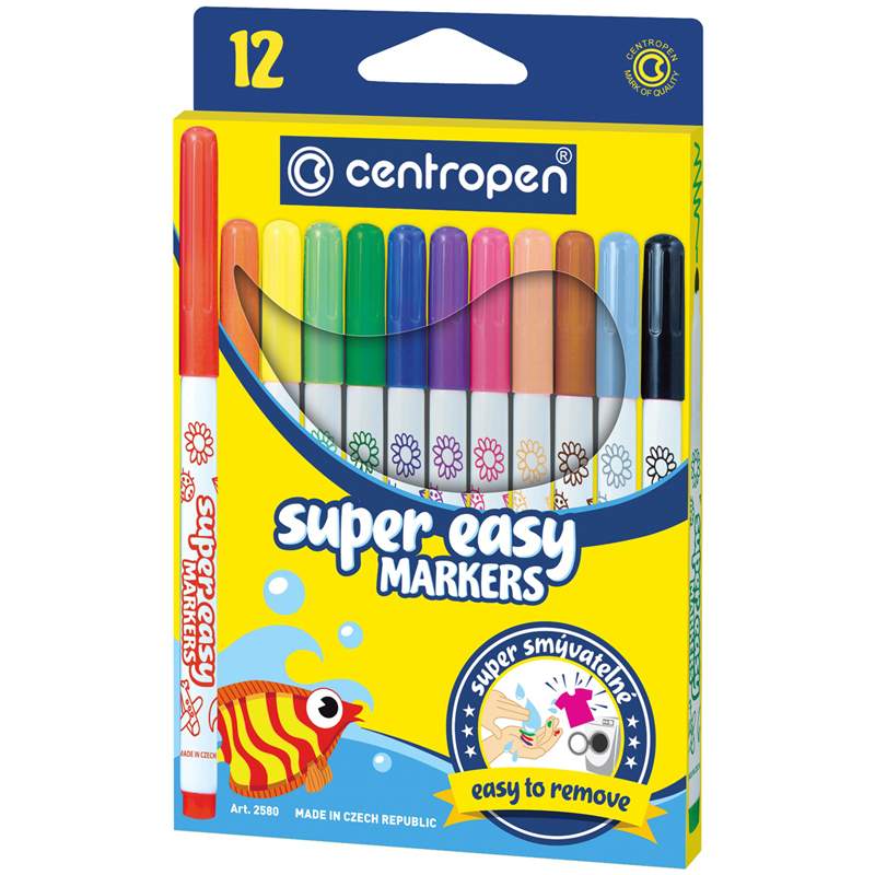 

Набор фломастеров Centropen "Super Easy", арт. 310548, 12 цв х 3 упак.