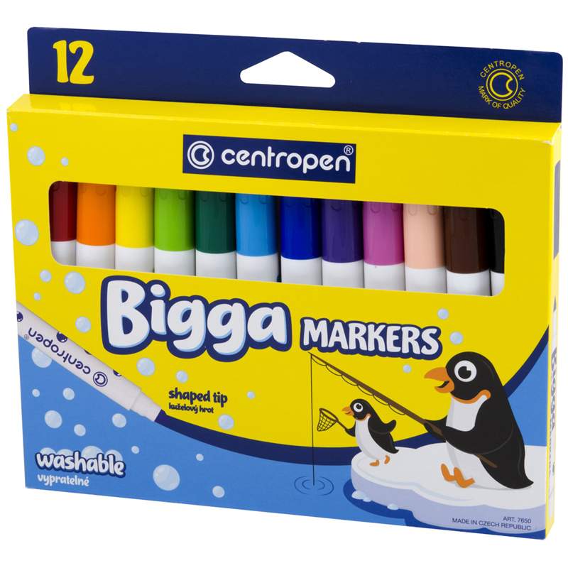 

Набор фломастеров Centropen "Bigga Markers", арт. 306818, 12 цв х 3 упак.