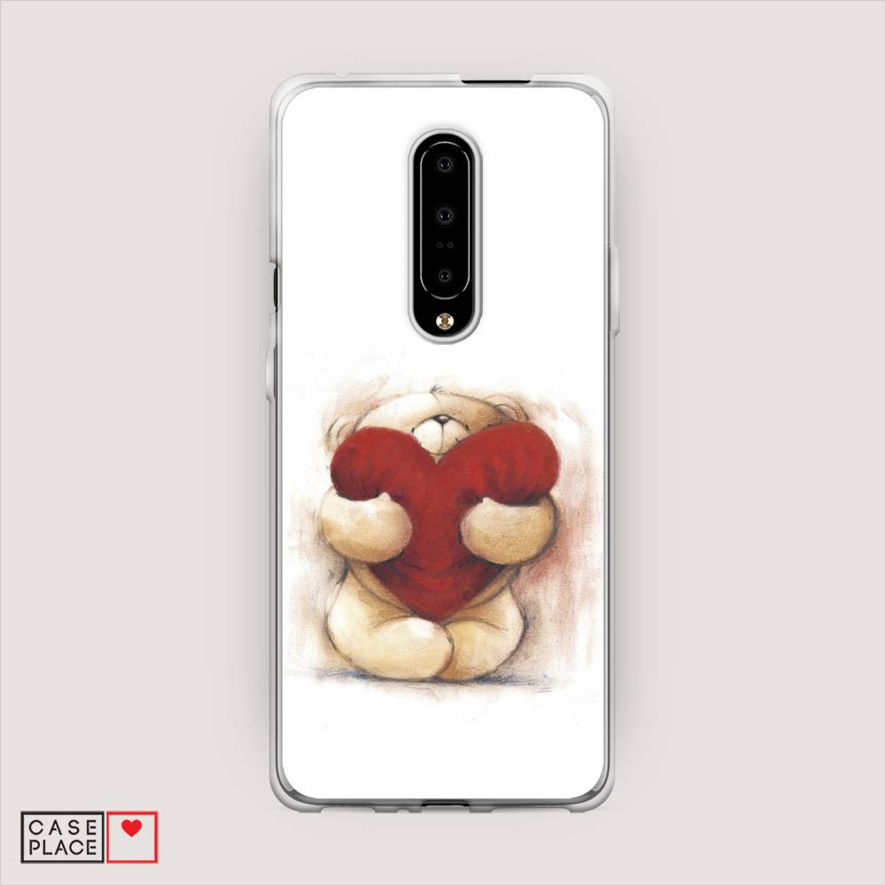

Чехол Awog на OnePlus 7 Pro / ВанПлас 7 Pro "Мишка с сердцем 1", Белый;красный;бежевый, 150850-6