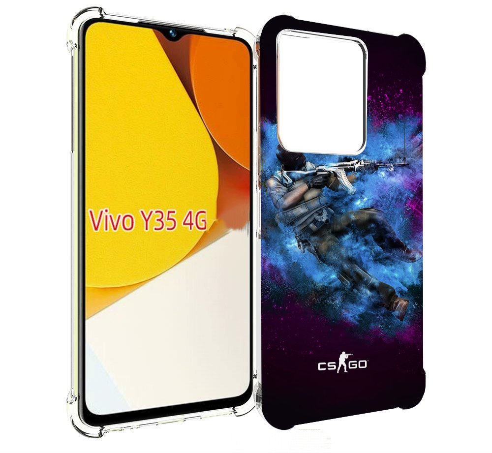 

Чехол MyPads CS-go-террорист для Vivo Y35 4G 2022 / Vivo Y22, Прозрачный, Tocco
