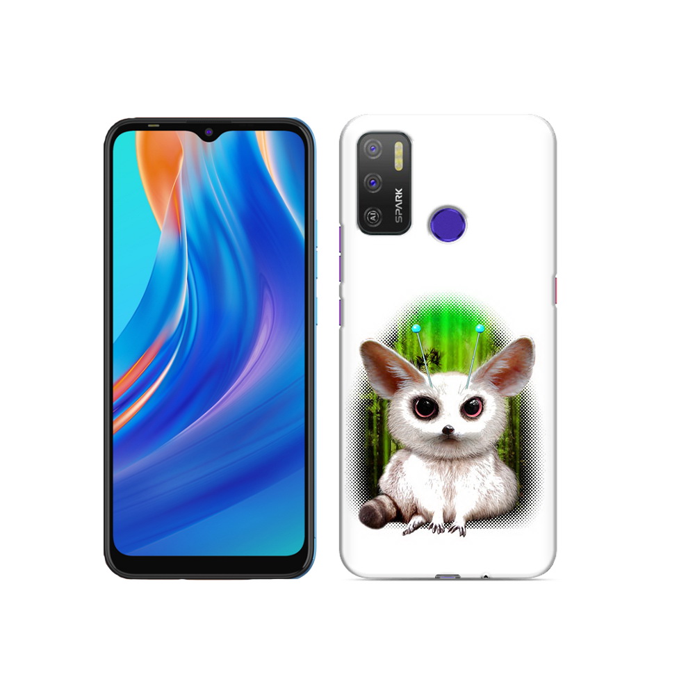 

Чехол MyPads Tocco для Tecno Spark 5 Air пушистое животное, Прозрачный, Tocco