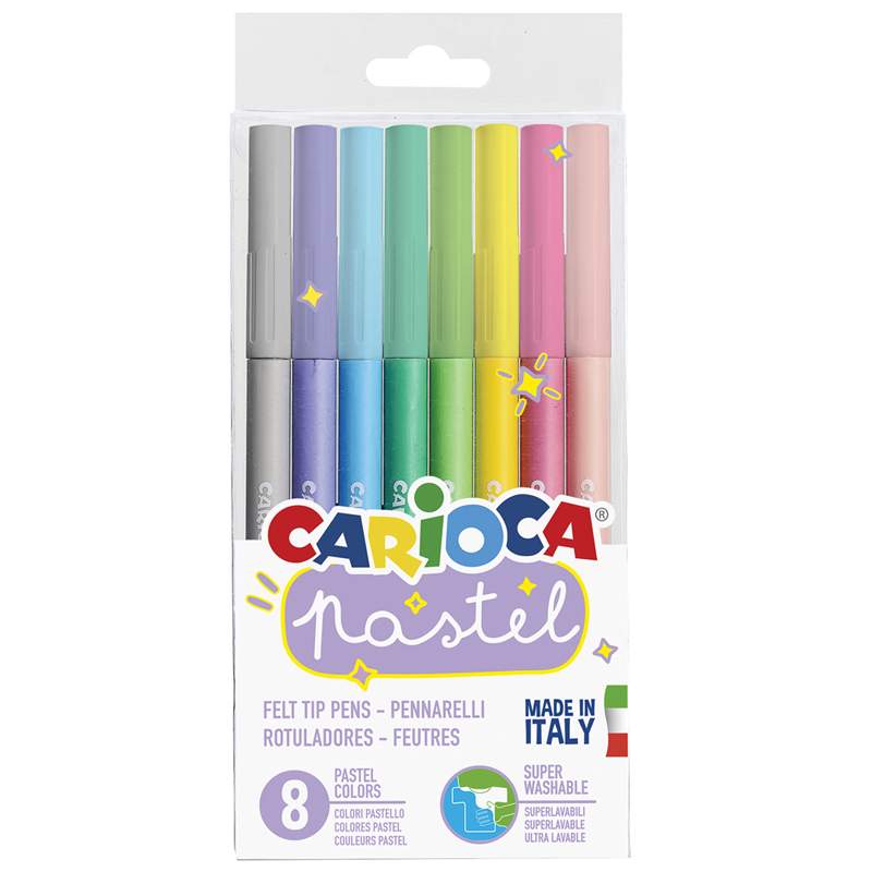 фото Набор фломастеров carioca "pastel", арт. 302282, 8 цв х 3 упак.