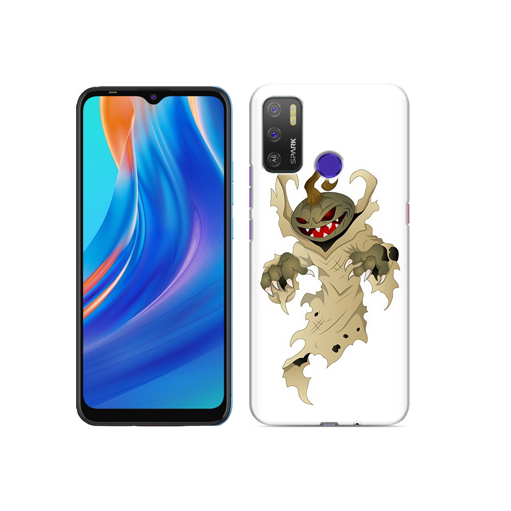 

Чехол MyPads Tocco для Tecno Spark 5 Air призрак хэллоуина, Прозрачный, Tocco