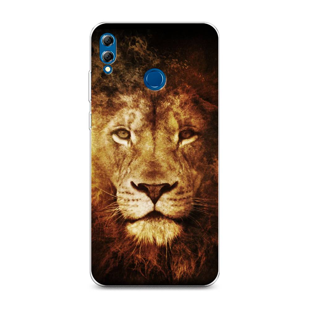 

Чехол на Honor 8X Max "Лев", Черный;коричневый;желтый, 66550-6