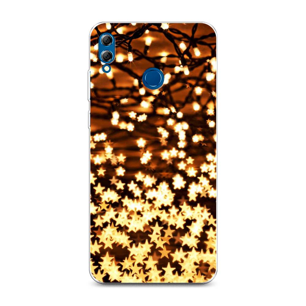 

Чехол на Honor 8X Max "Новогодняя гирлянда", Золотистый, 66550-5