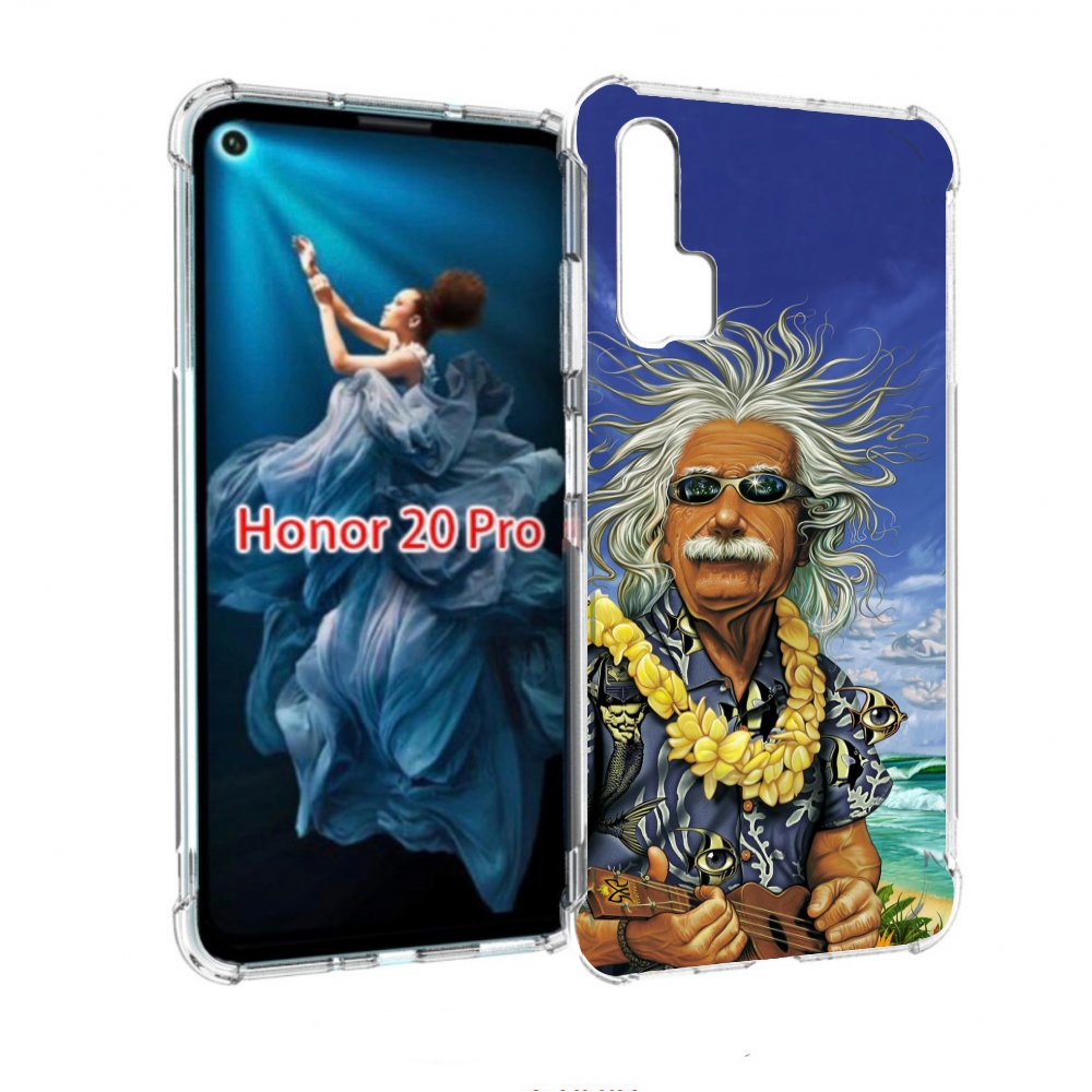 

Чехол бампер MyPads энштейн на отдыхе для Honor 20 Pro противоуд, Прозрачный, Tocco