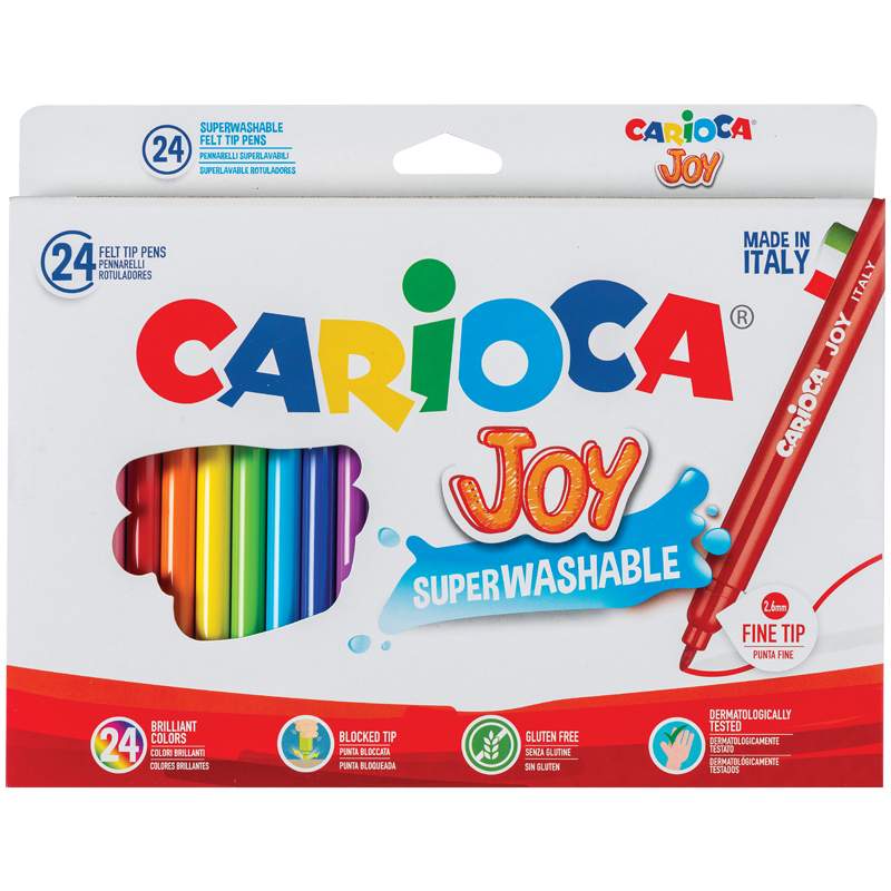 

Набор фломастеров Carioca "Joy", арт. 071561, 24 цв х 3 упак., Разноцветный