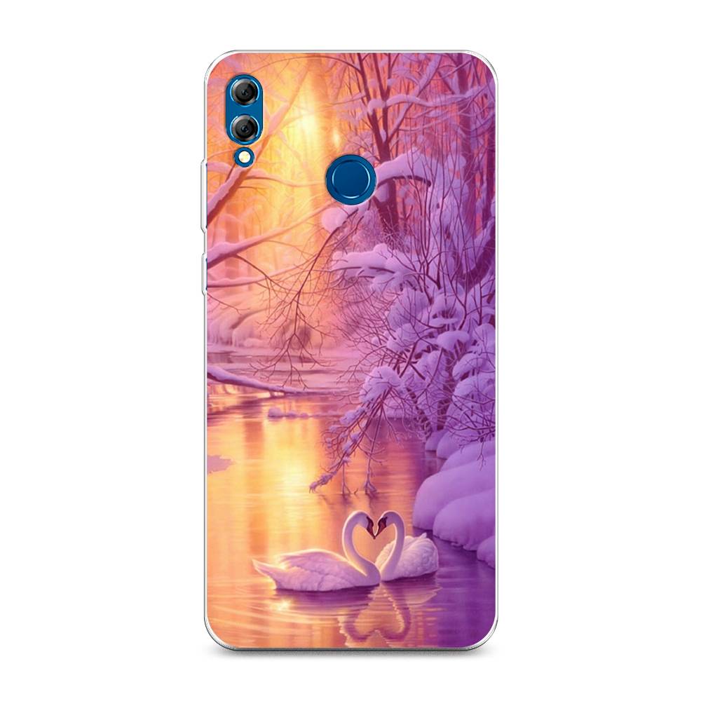 

Чехол на Honor 8X Max "Зима 1", Фиолетовый;желтый, 66550-2