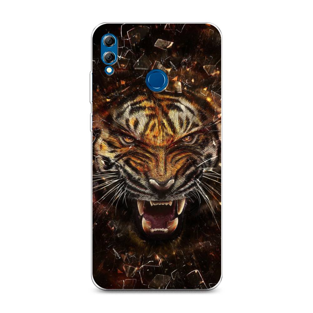 

Чехол на Honor 8X Max "Тигр осколки", Оранжевый;серый;черный, 66550-1