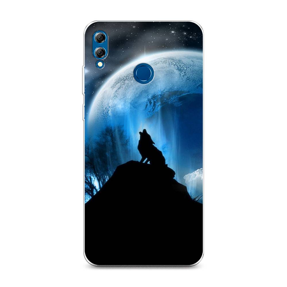 

Чехол на Honor 8X Max "Волк 2", Синий;черный;белый, 66550-1