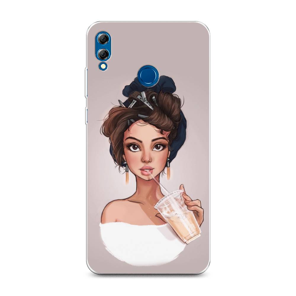 

Чехол на Honor 8X Max "Девушка с фраппе", Серый, 66550-6