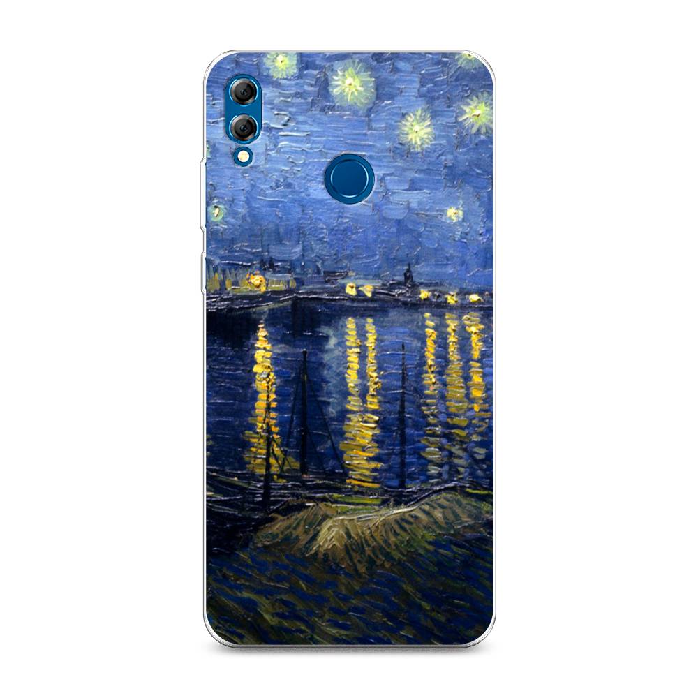 

Чехол на Honor 8X Max "Звездная ночь над Роной", Синий;желтый, 66550-4