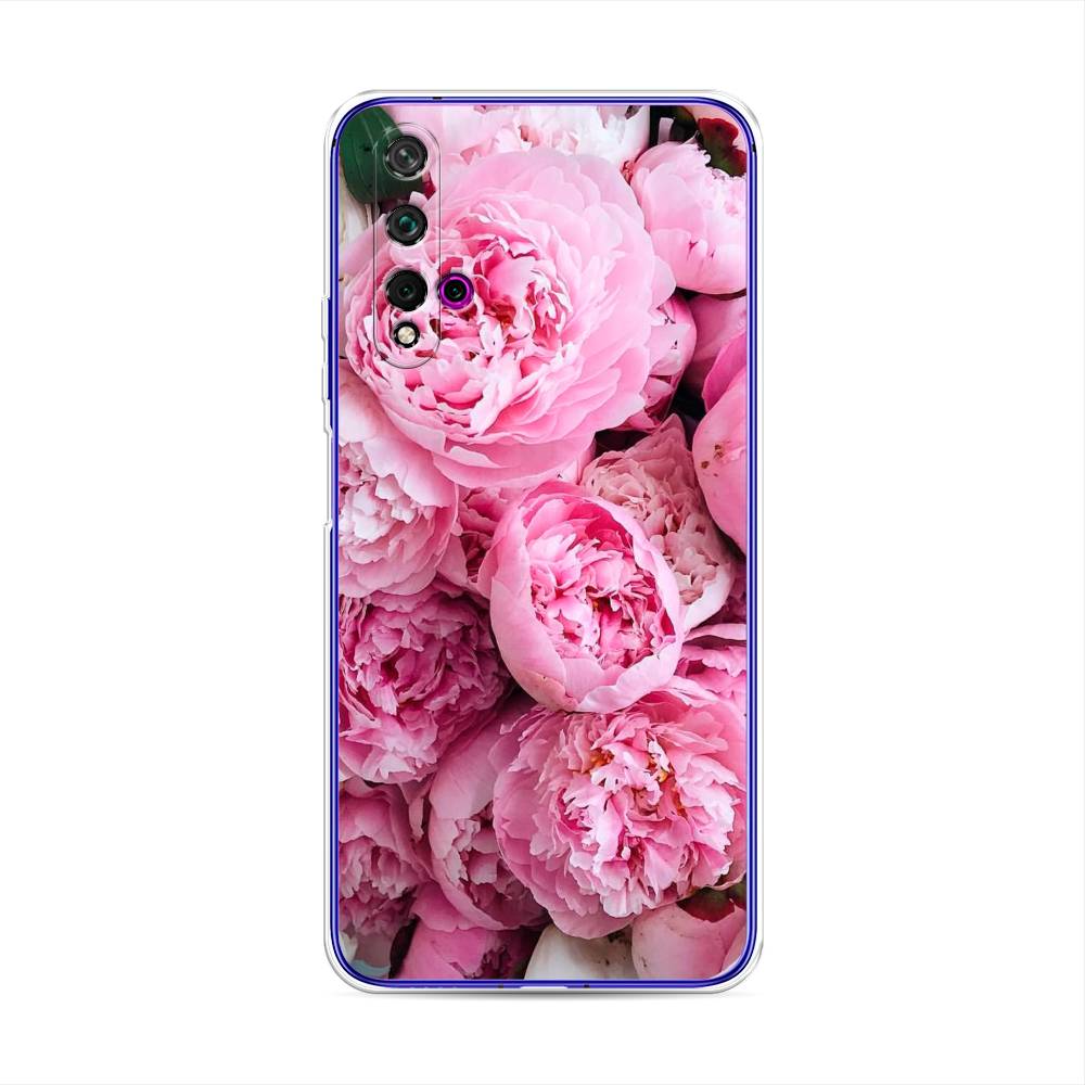

Чехол для Huawei Nova 5T/Honor 20 "Розовые пионы", Бежевый;розовый, 610550-2