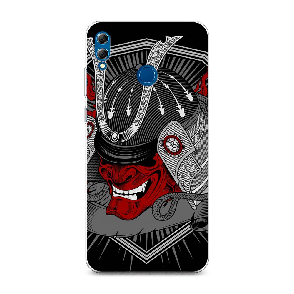 

Чехол на Honor 8X Max "Красная маска самурая", Белый;красный;черный, 66550-4