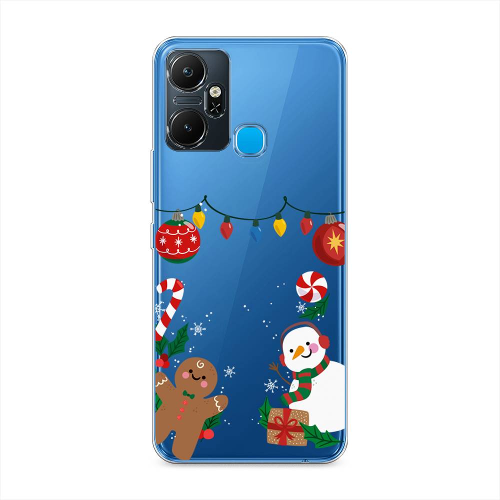 

Чехол для Infinix Smart 6 Plus "Новогоднее настроение", Коричневый;красный;зеленый, 3102350-5