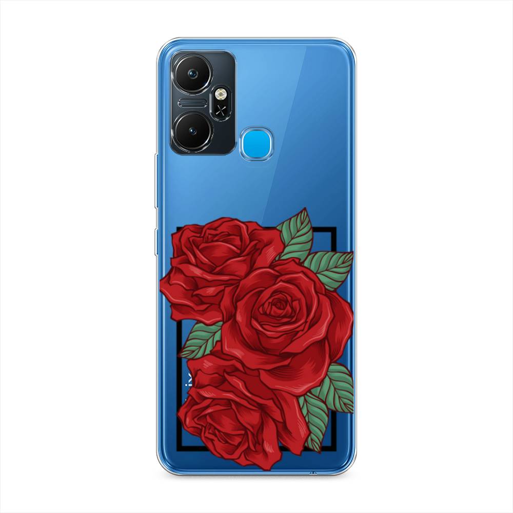 

Чехол для Infinix Smart 6 Plus "Три алые розы", Красный, 3102350-2