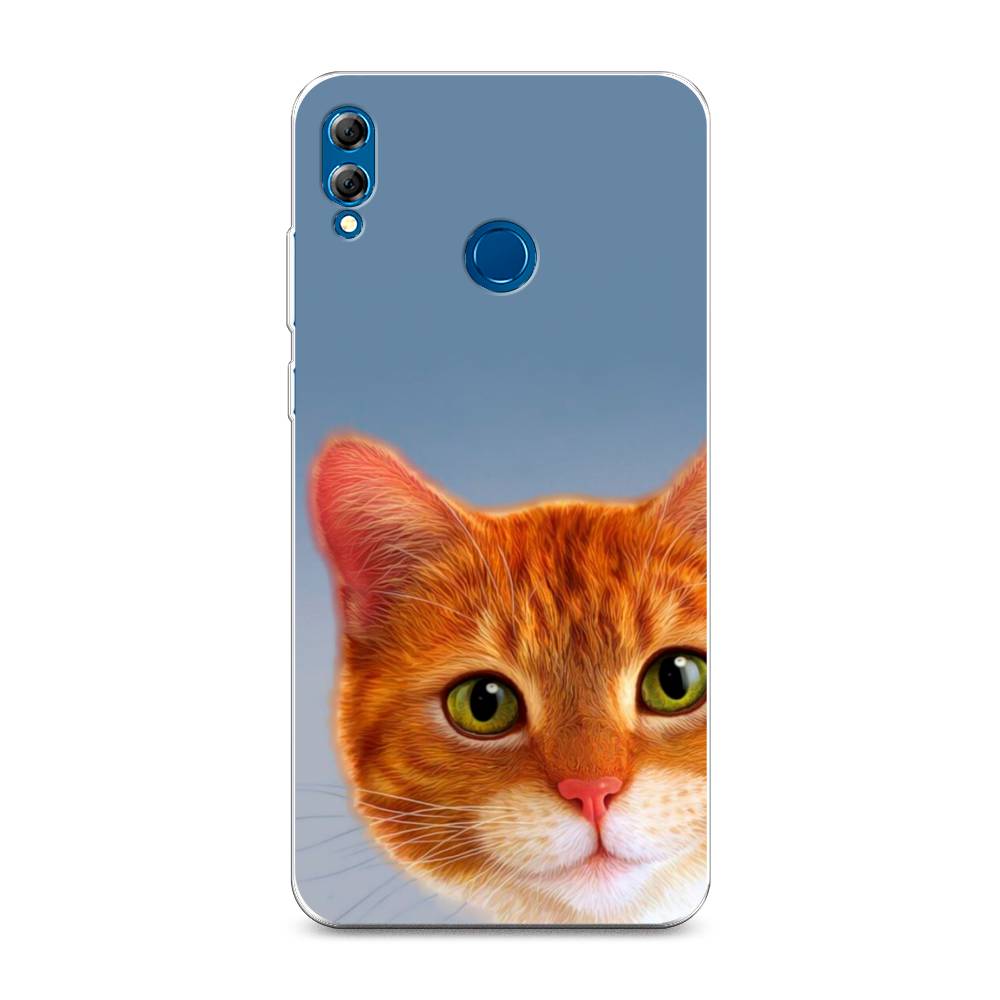 

Чехол на Honor 8X Max "Любопытный котик", Коричневый, 66550-1