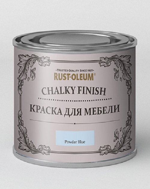 фото Краска для мебели и декора chalky finish, матовая, powder blue (синий пудровый) rust-oleum