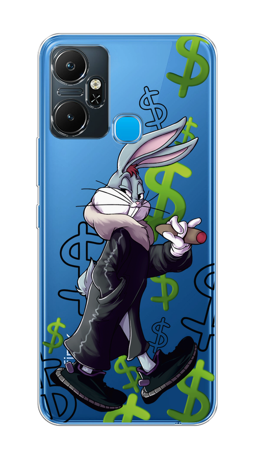 

Чехол на Infinix Smart 6 Plus "Rich Bugs Bunny", Зеленый;черный;голубой, 3102350-6