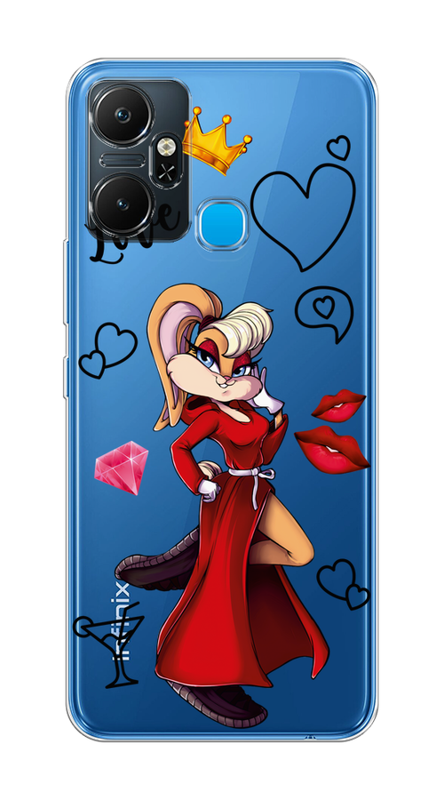 

Чехол на Infinix Smart 6 Plus "Rich Lola Bunny", Красный;бежевый;оранжевый, 3102350-6