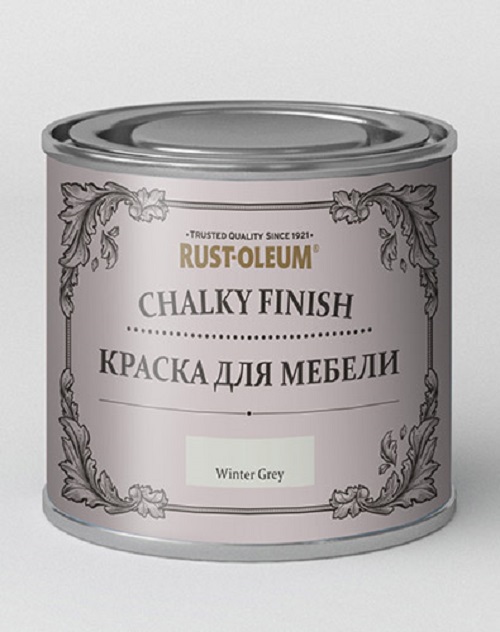 Краска для мебели и декора Chalky Finish, матовая, Winter Gray (Серый зимний)