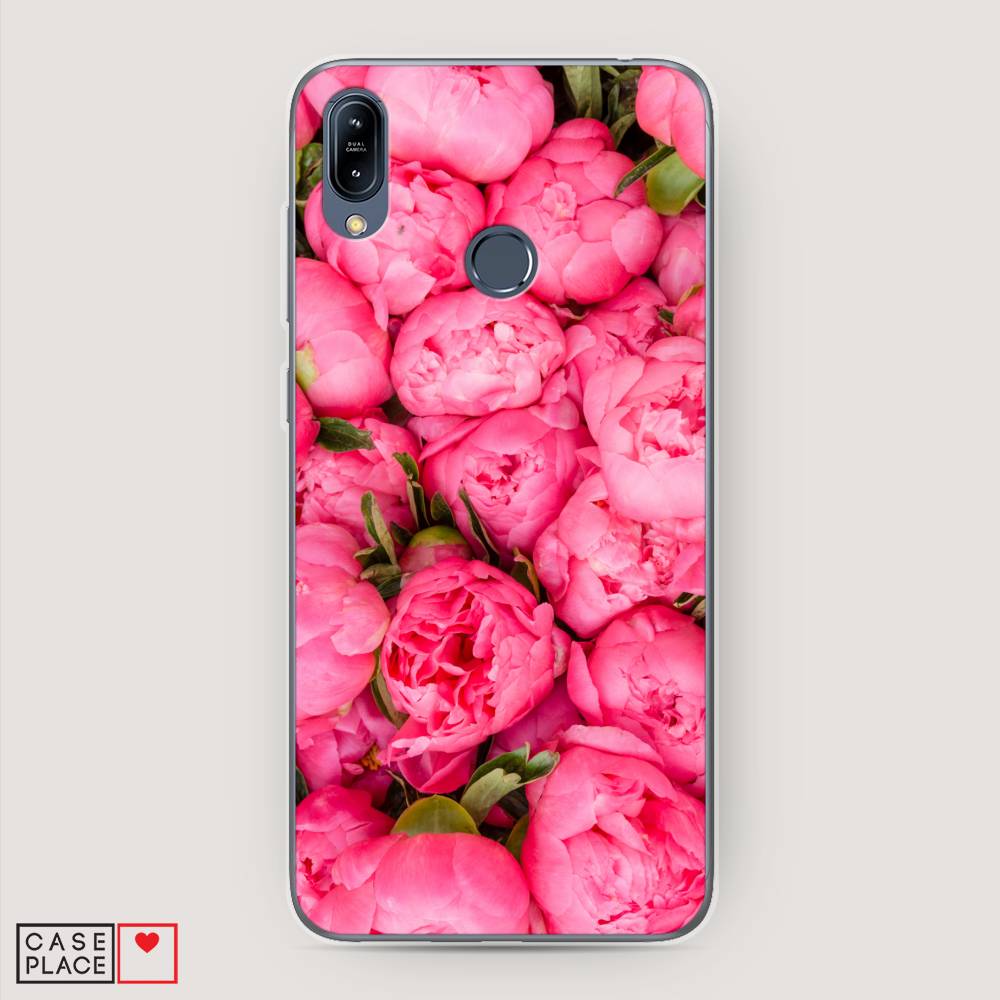 фото Чехол awog "прекрасные пионы" для asus zenfone max m2 zb633kl