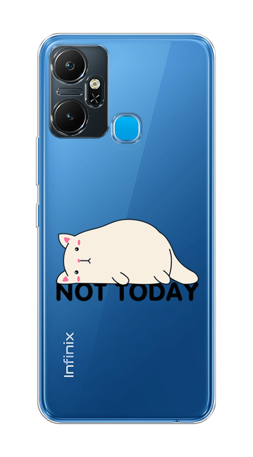

Чехол на Infinix Smart 6 Plus "Cat not today", Белый;розовый;черный, 3102350-1