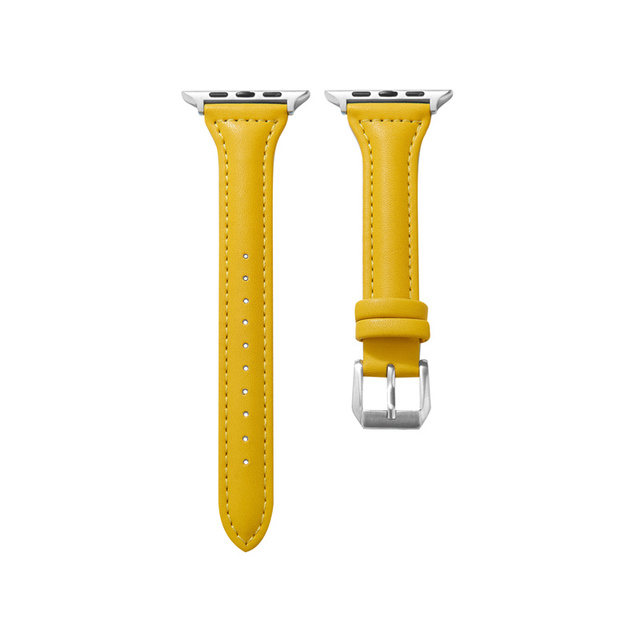 

Ремешок кожаный для apple watch Yellow, 38/40/41mm, Желтый, 478 Pro