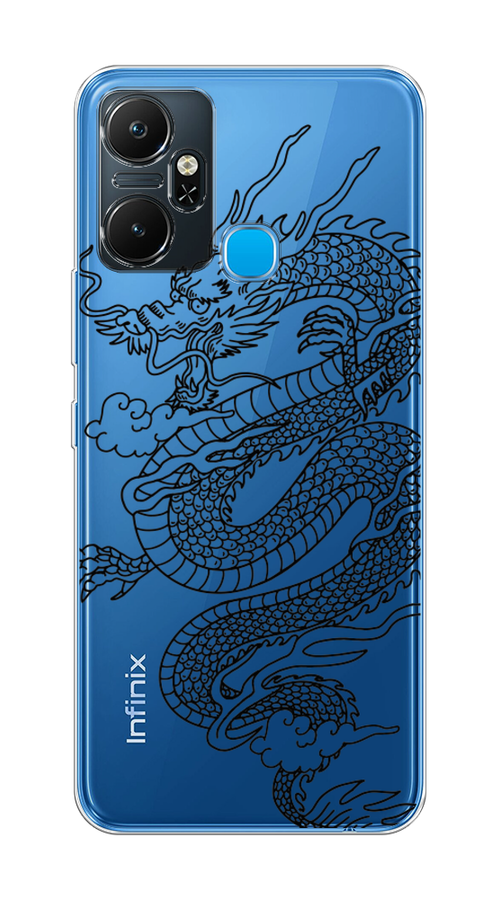 

Чехол на Infinix Smart 6 Plus "Большой китайский дракон", Черный;серый, 3102350-1