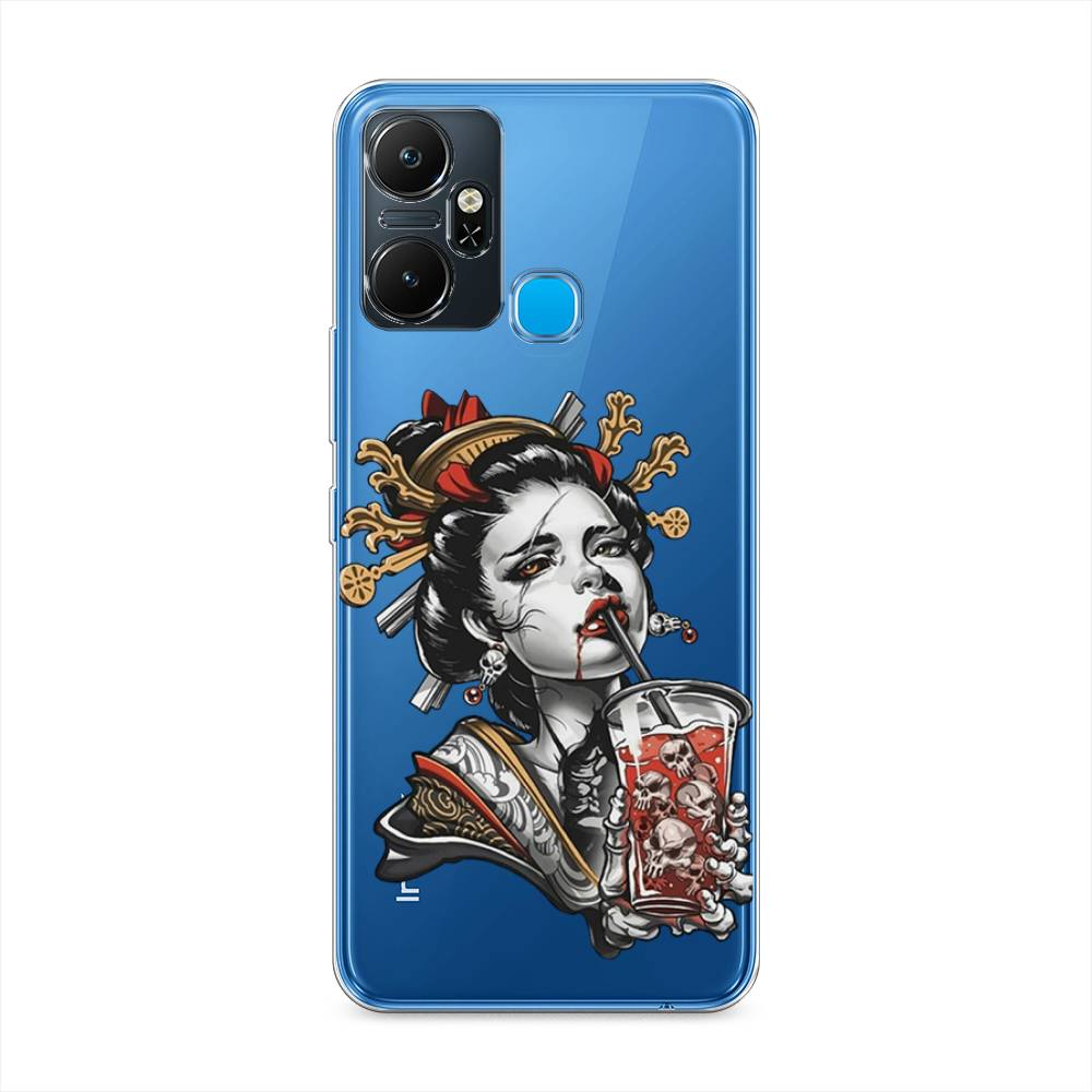 

Чехол для Infinix Smart 6 Plus "Опасная гейша", Красный;черный;серый, 3102350-4