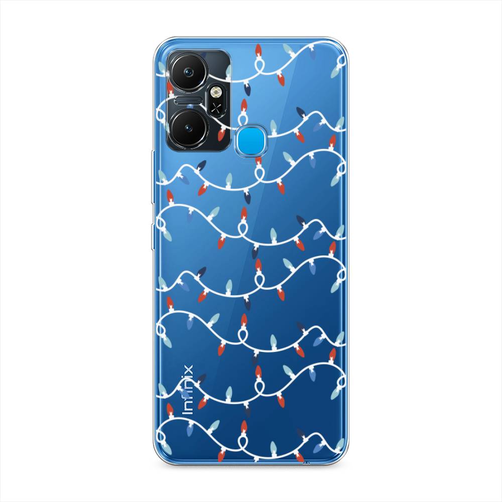 

Чехол для Infinix Smart 6 Plus "Разноцветная гирлянда", Белый;красный;синий, 3102350-5